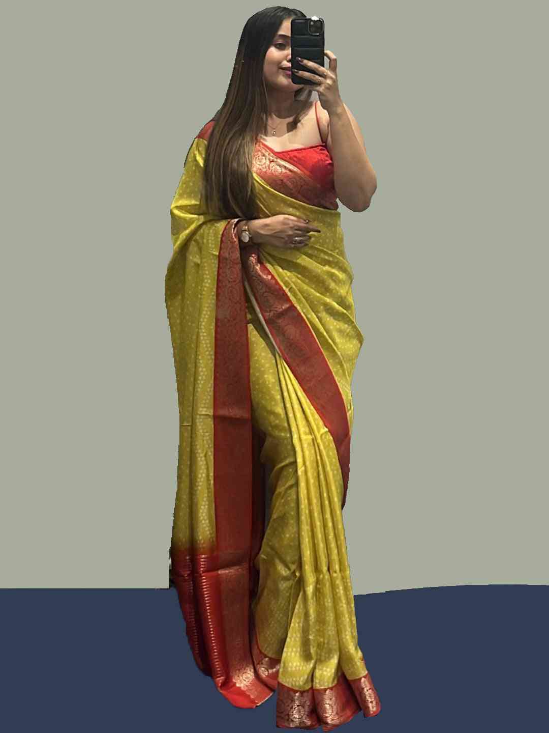 Pure Woven Viscose Saree with Bandhej Motifs