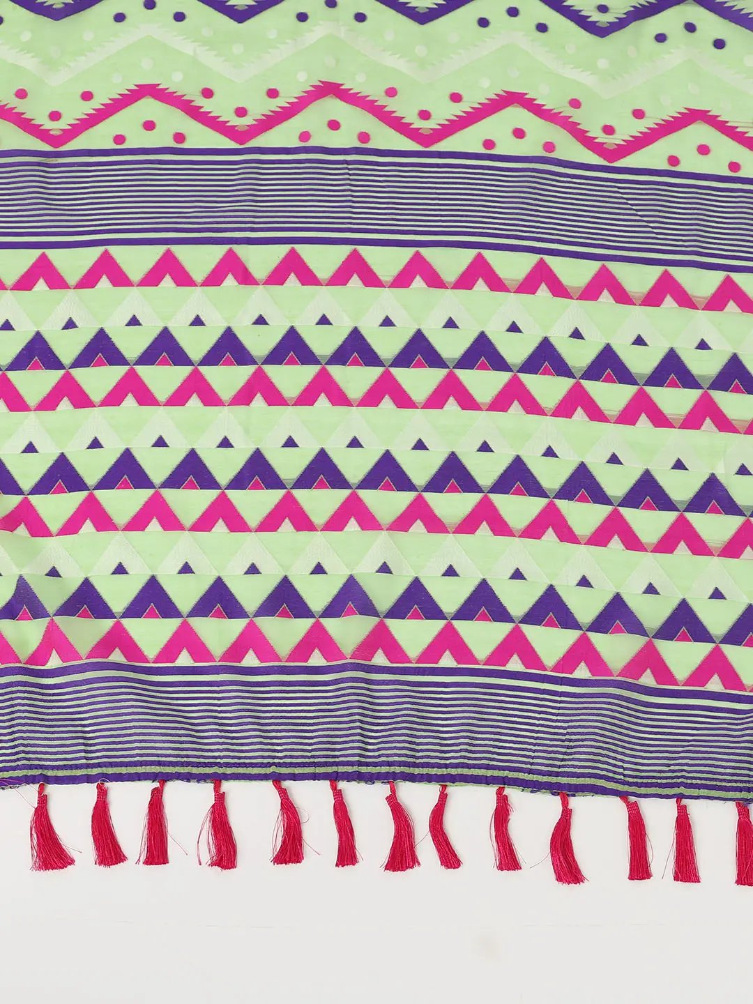 Dhakai Jamdani Cotton Silk Saree