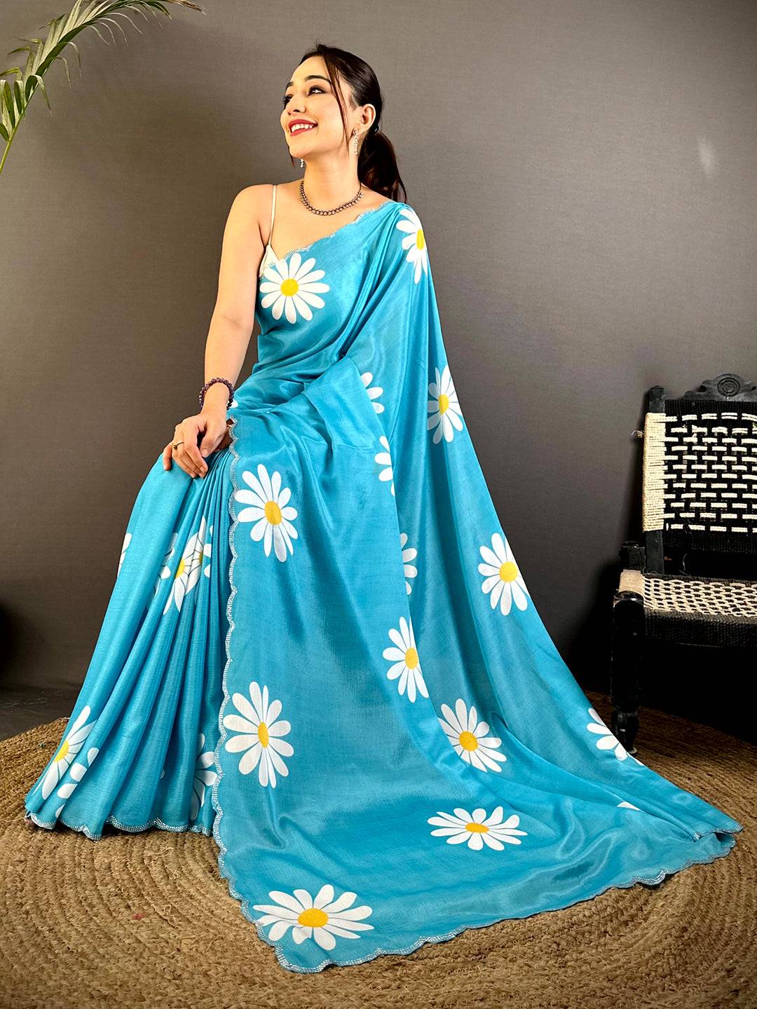 Fantasy Swarovski Chinnon Floral Saree