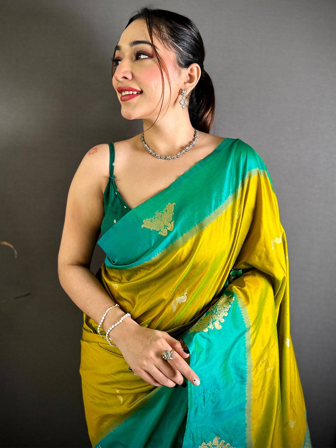 Opulent Silk Contrast Patta Border Saree