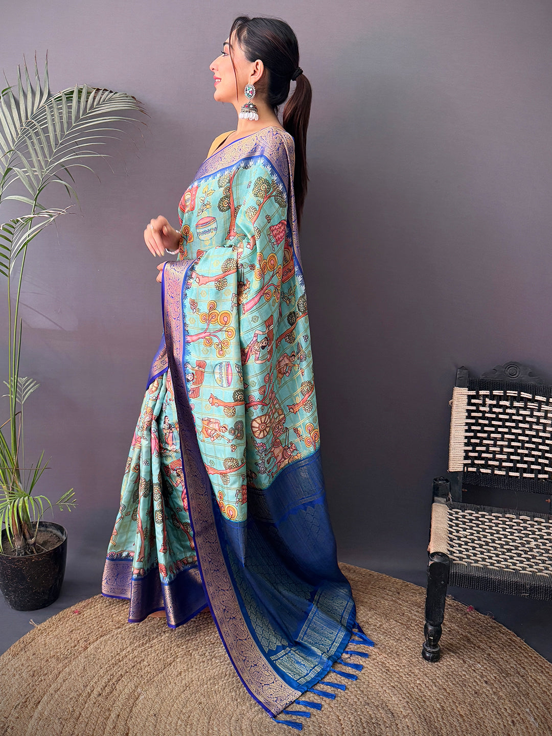 Elegant Banarasi Kovai Rettapet Border Saree