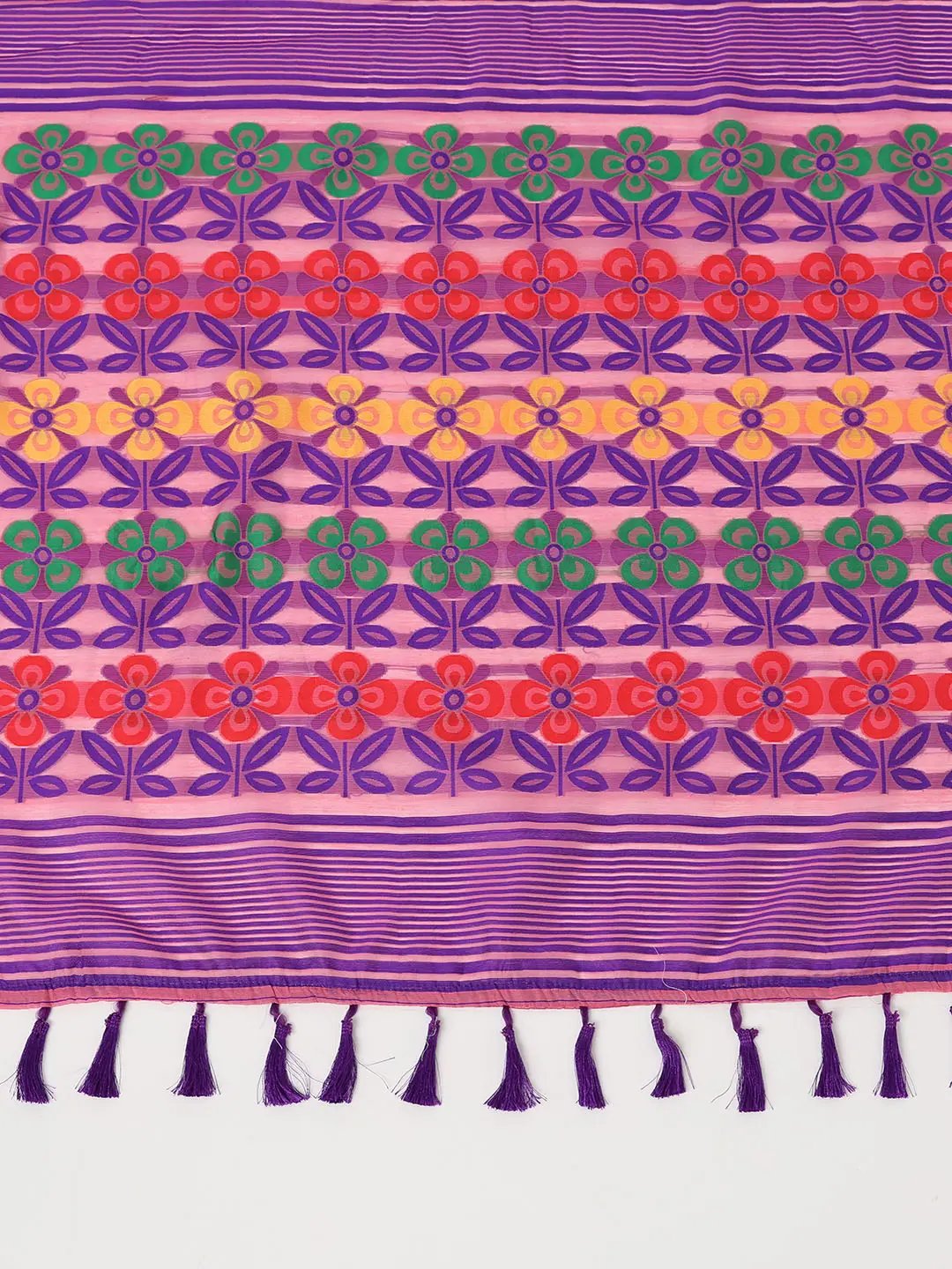Dhakai Jamdani Cotton Silk Saree