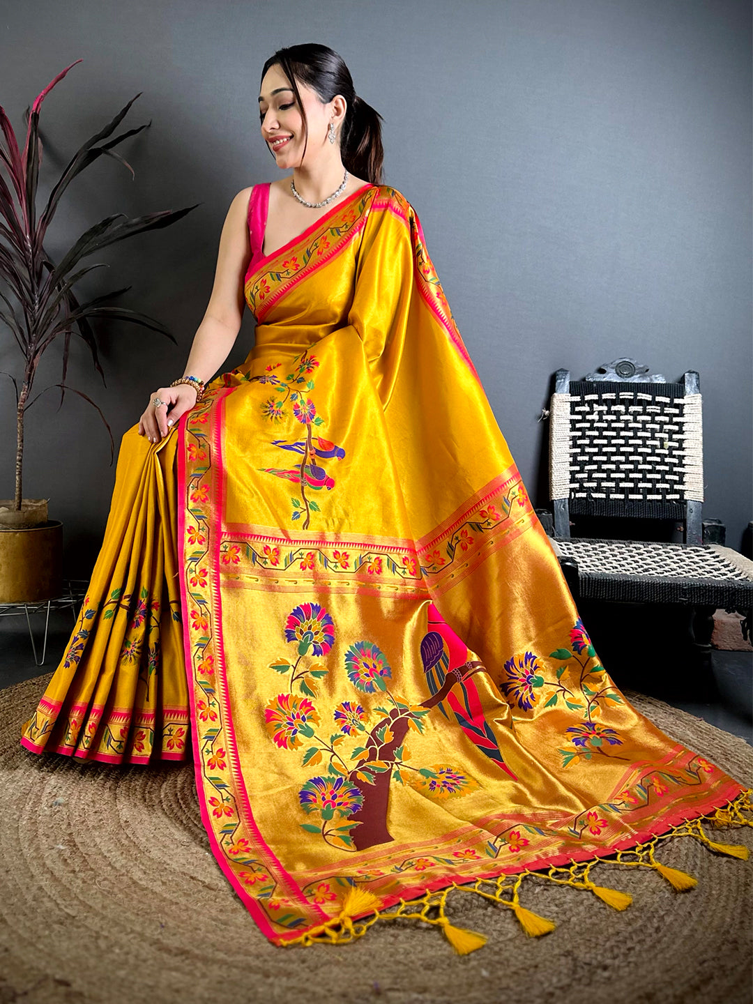 Radiance Minakari Paithani Tissue Saree