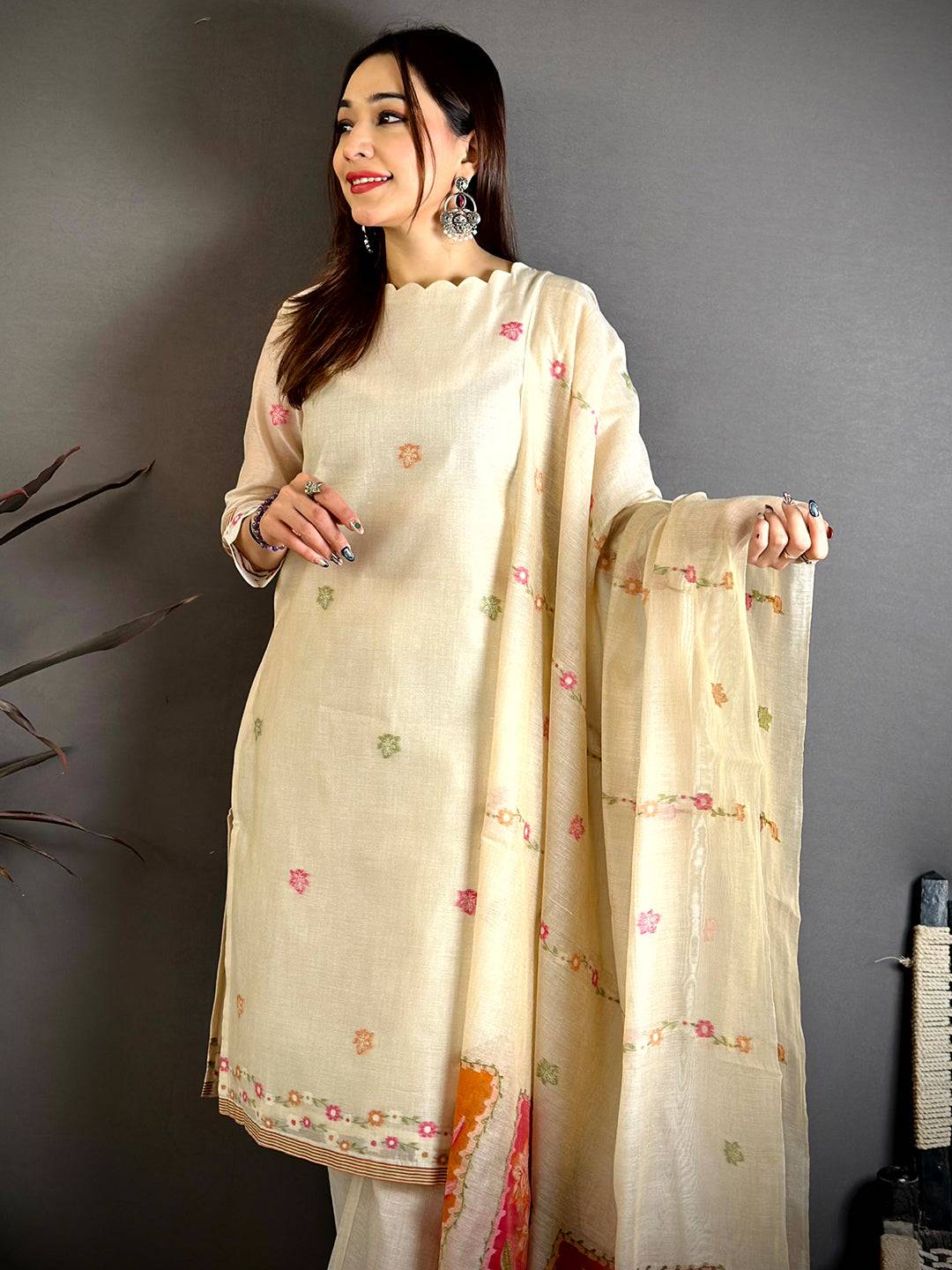 Off White Grace Mul Cotton Dress