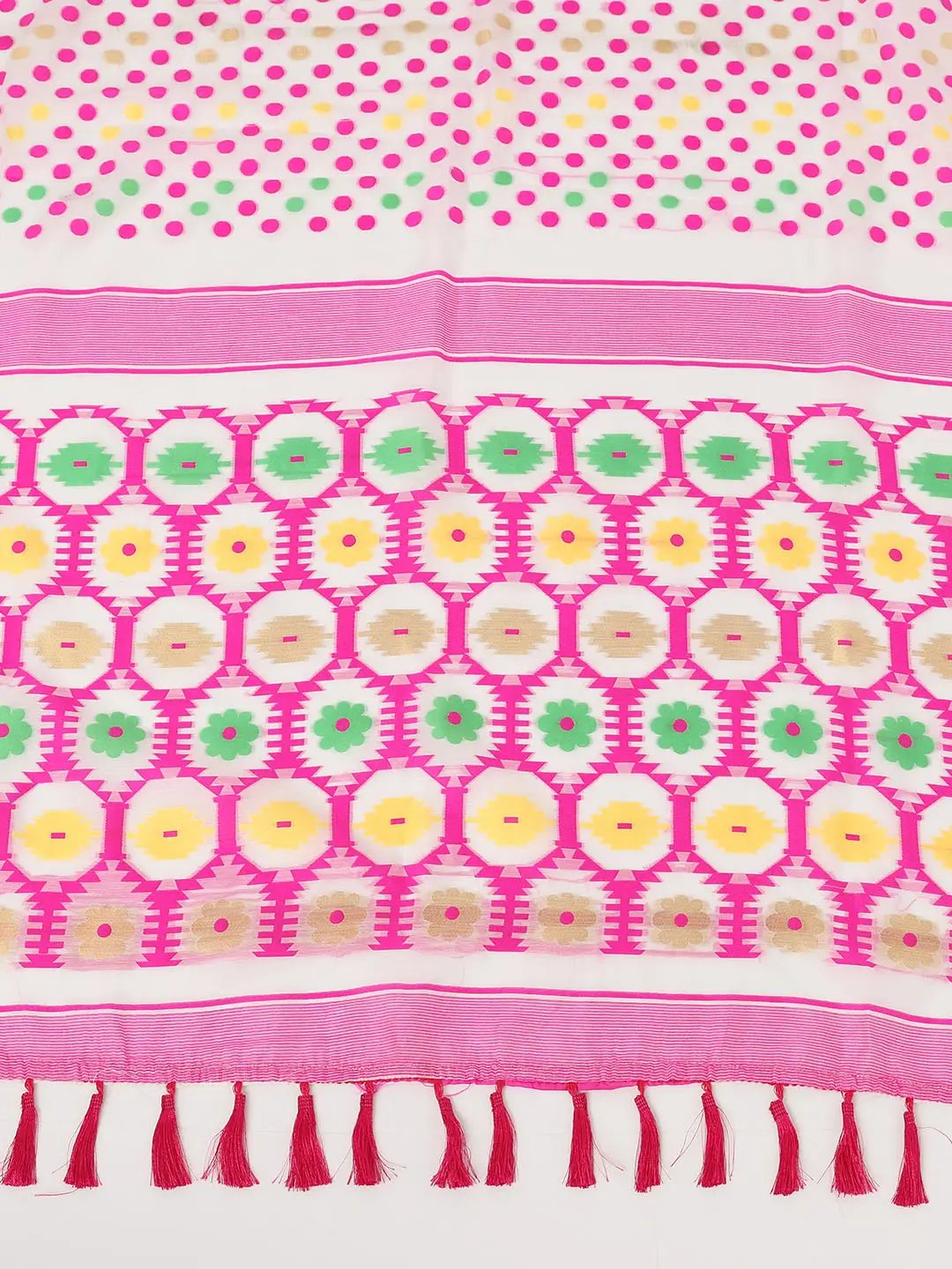 Dhakai Jamdani Cotton Silk Saree