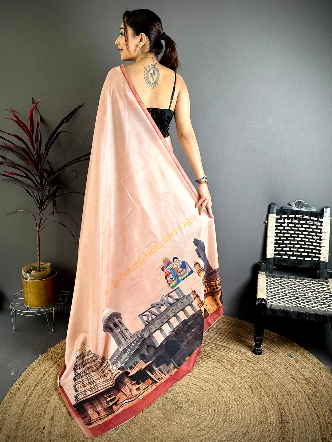 Telangana Royal Digital Print Saree