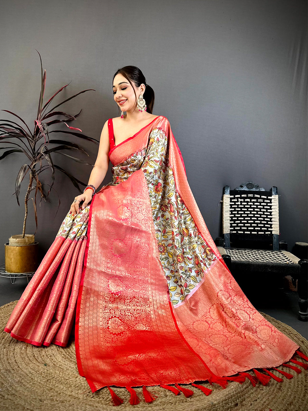 Classic Soft Silk Digital Print Kanchi Saree