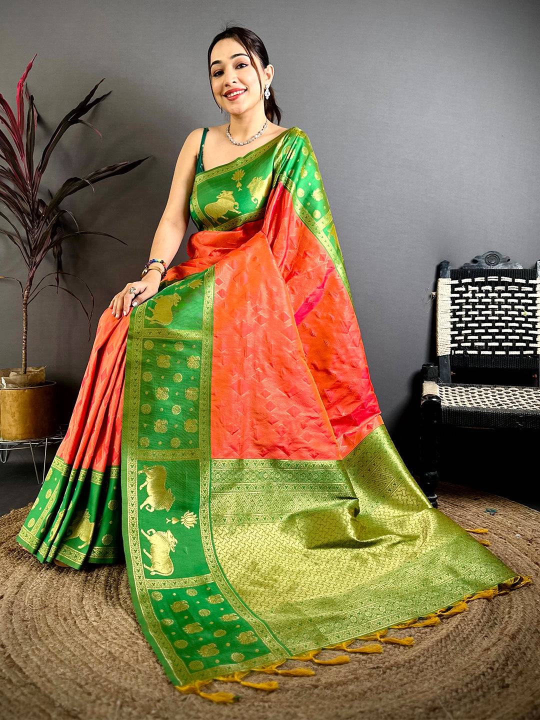 Heritage Aura Dual Tone Silk Saree