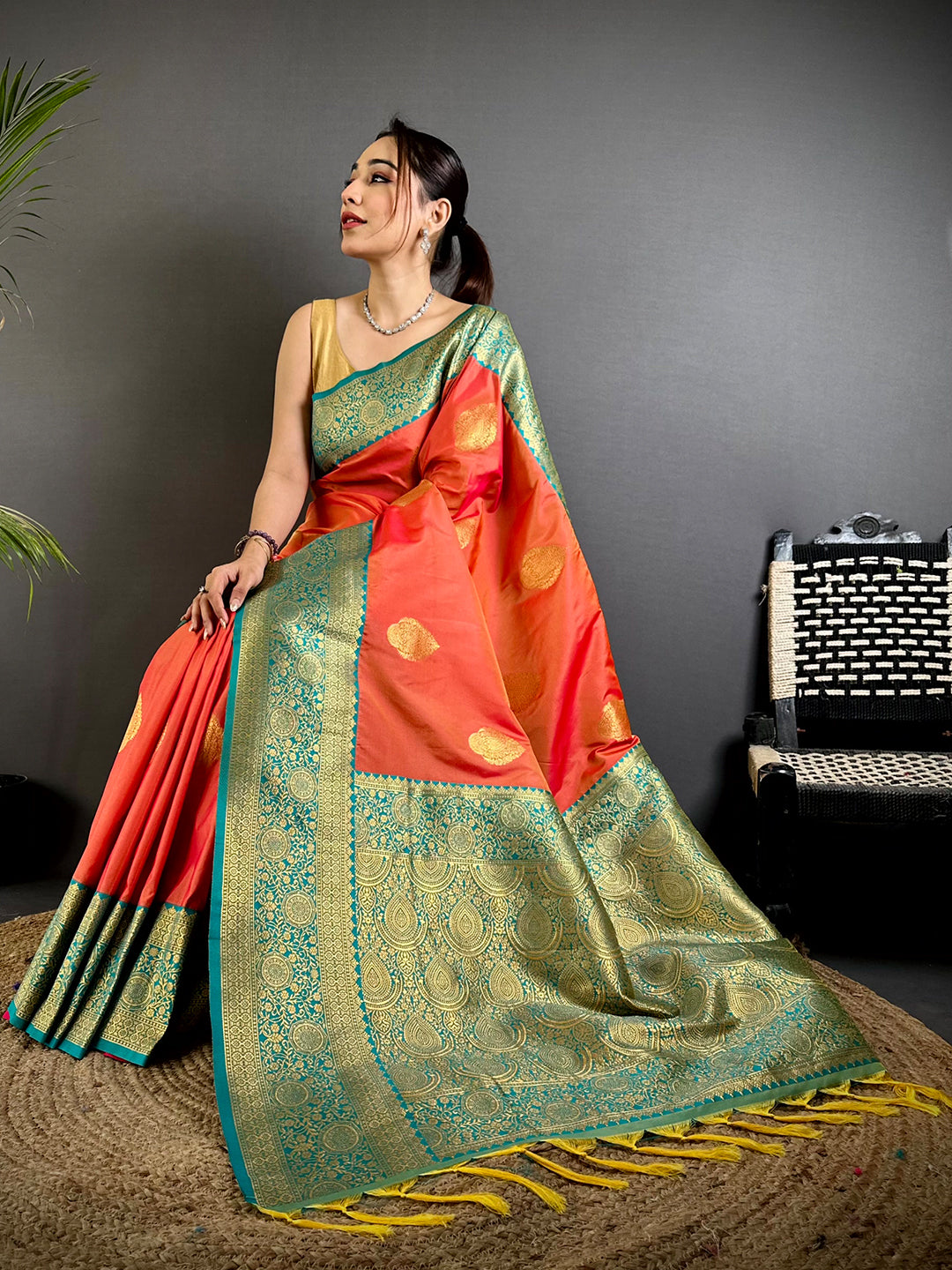 Radiance Two Tone Soft Silk Saree