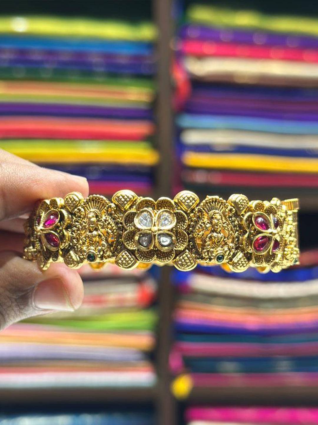 South Indian Temple Style Gold Bangle