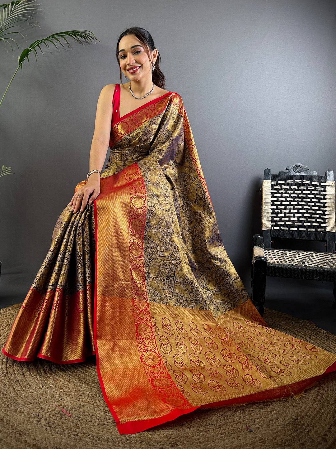 Blue Radiance Banarasi Katan Silk Saree