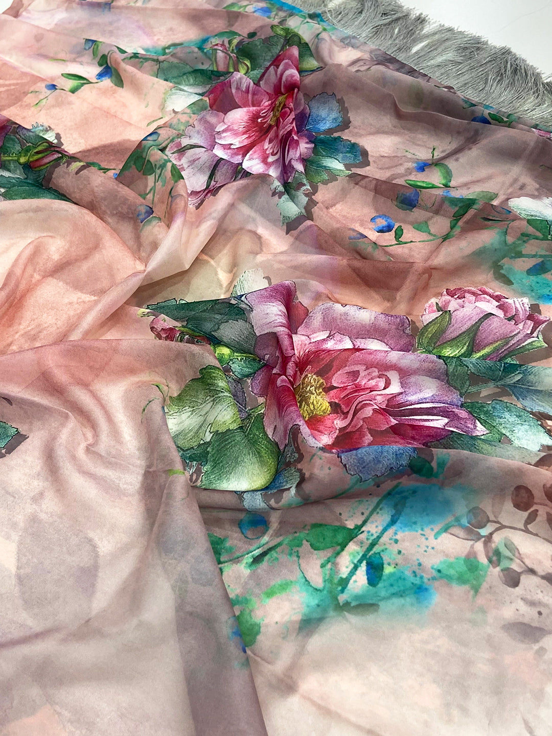 Floral Multicolor Tebi Silk Saree