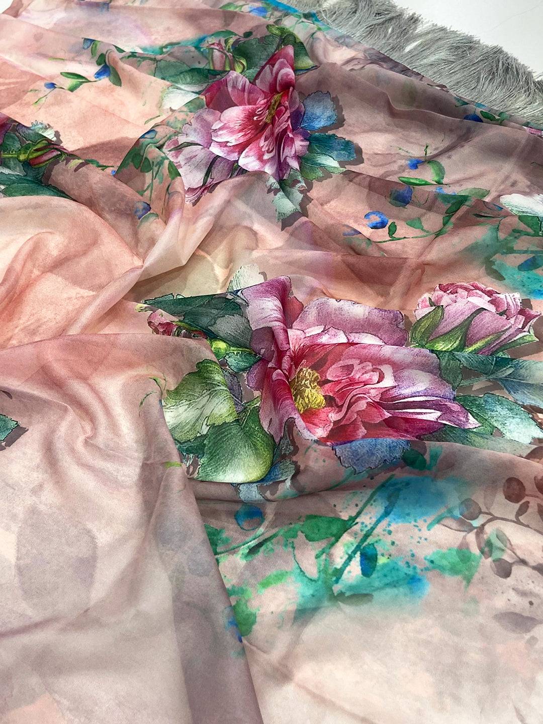 Floral Multicolor Tebi Silk Saree