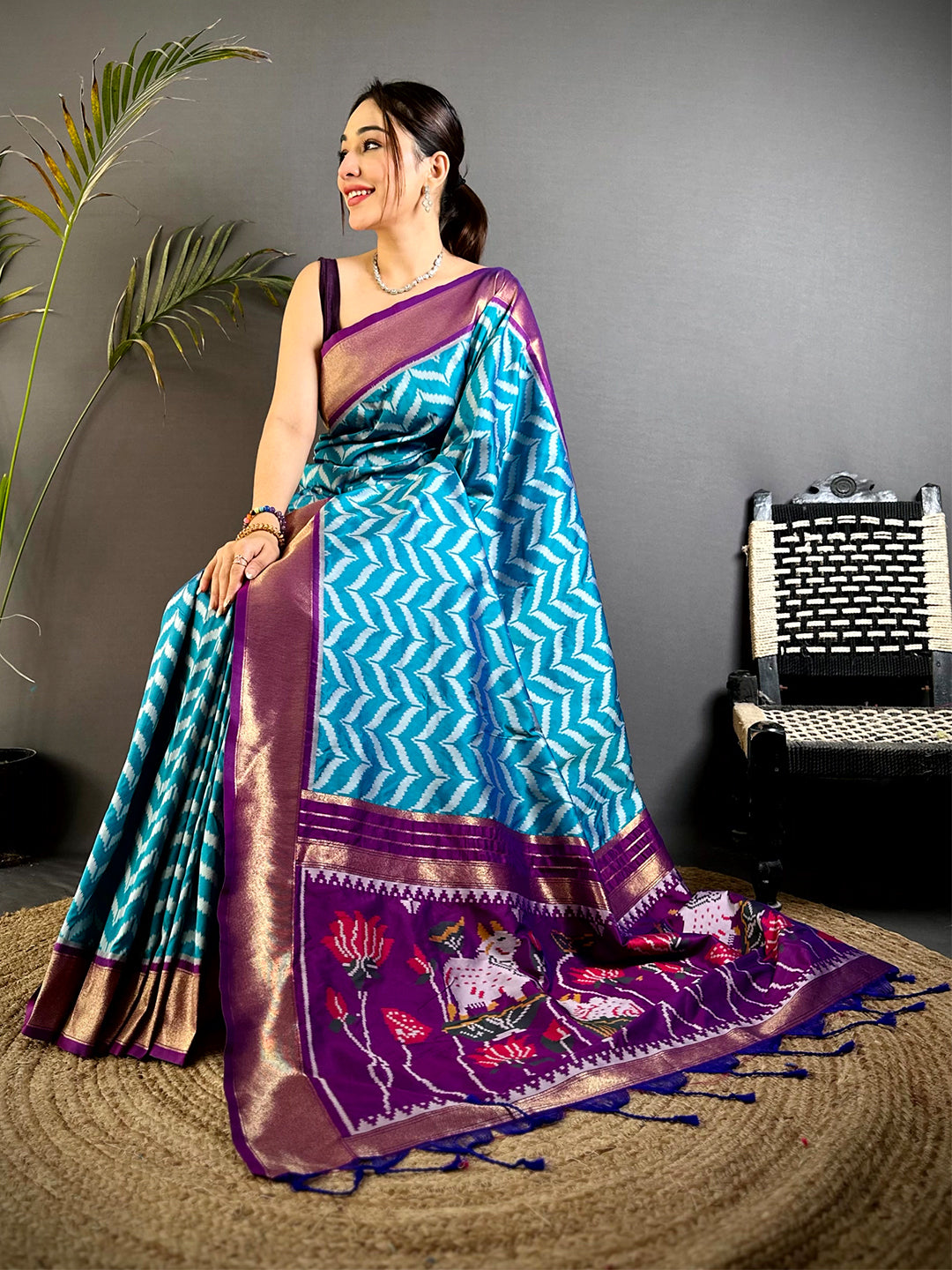 Tradition Style Banarasi Ikkat Saree