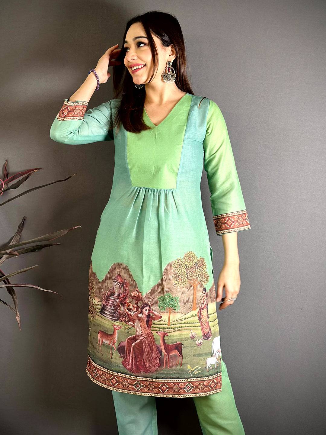 Royal Painting Mul Cotton Kurti