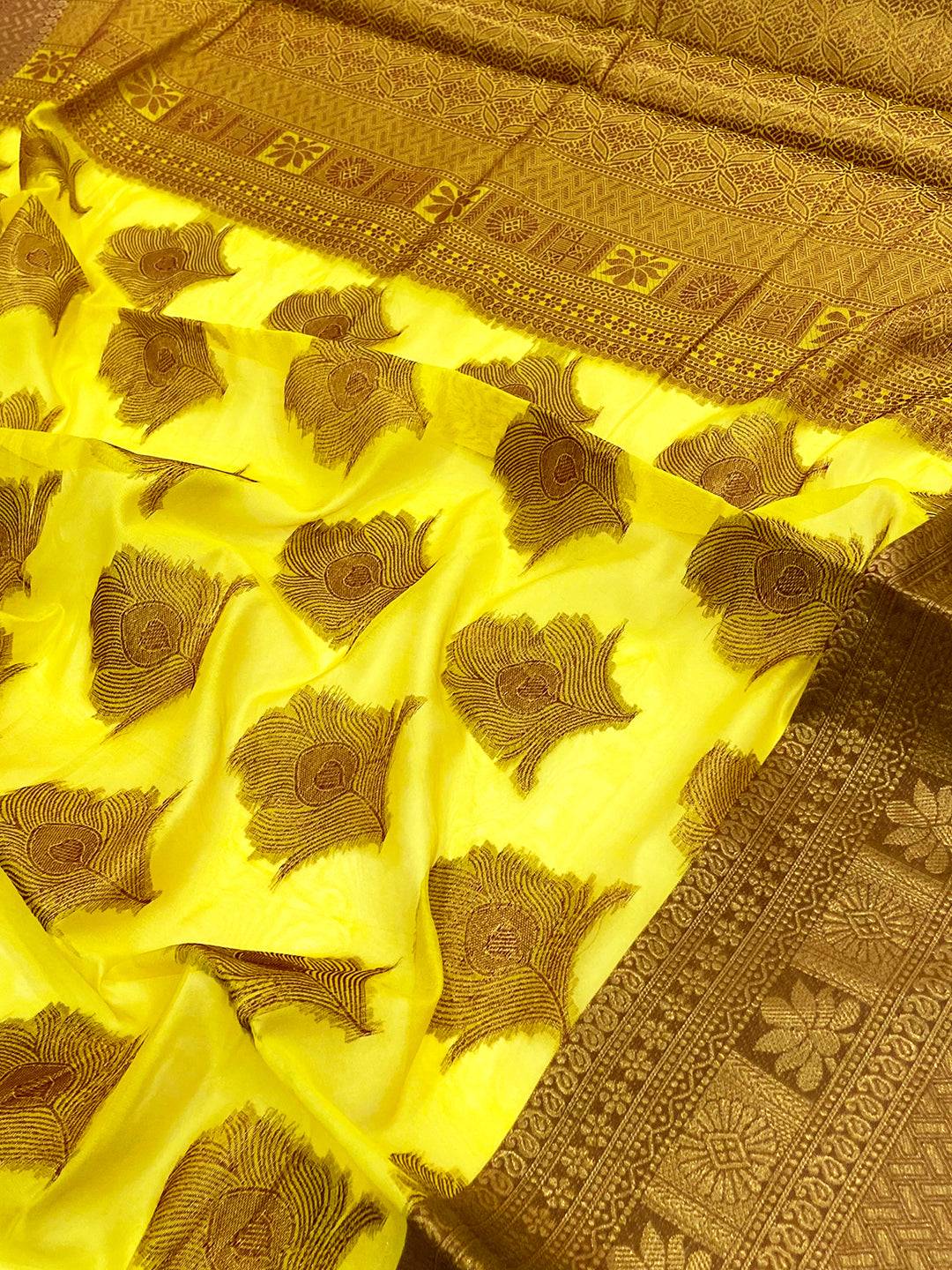 Radiant Feather Grace Katan Silk Saree