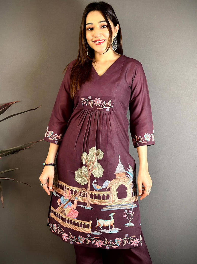 Shambhavi Motif Grace Mul Kurti