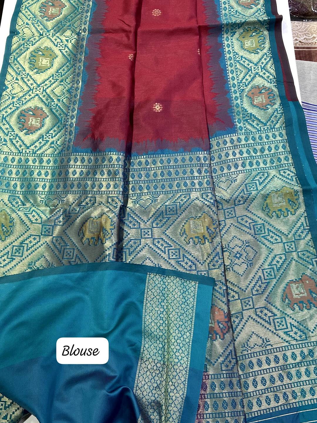 Radiance Red Silk Zari Weaving Saree