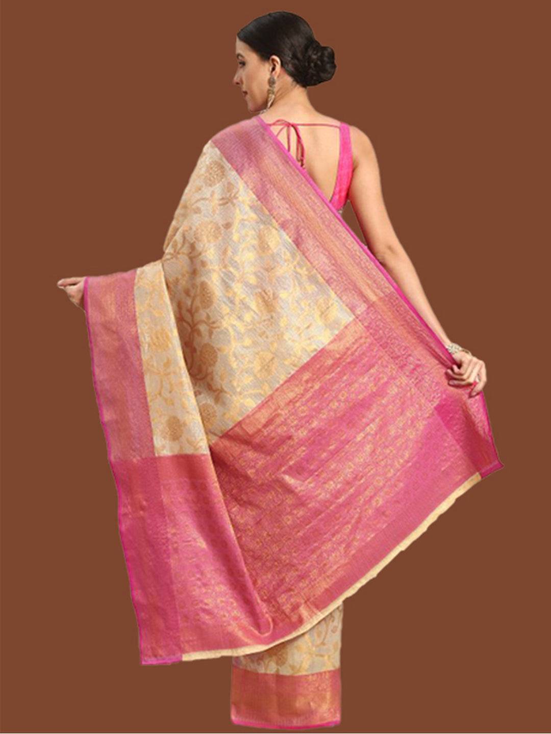 Radiance Kota Kora Gold Zari Saree