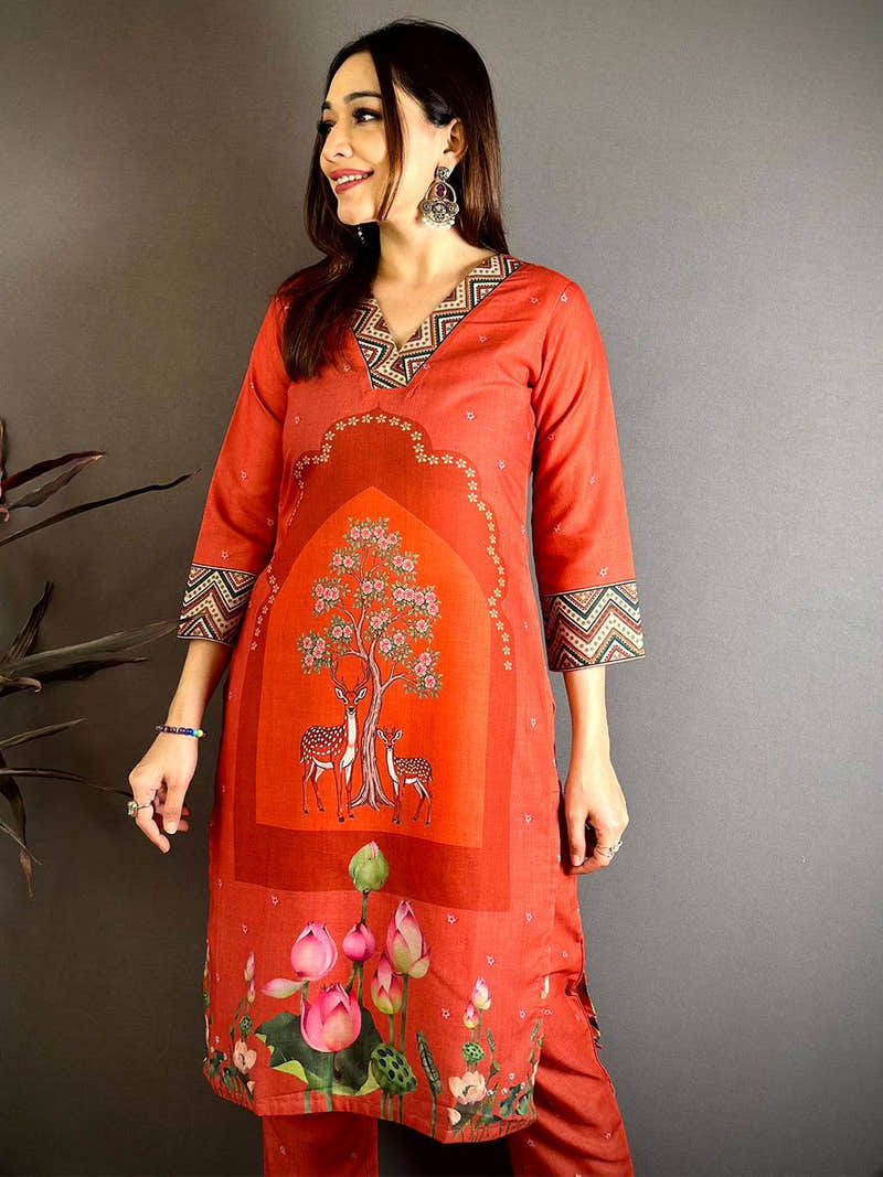 Royal Pichwai Mul Cotton Kurti