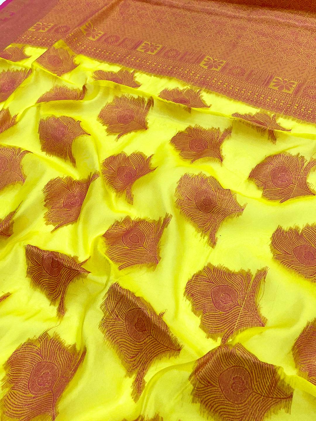 Traditional Feather Grace Katan Silk Saree