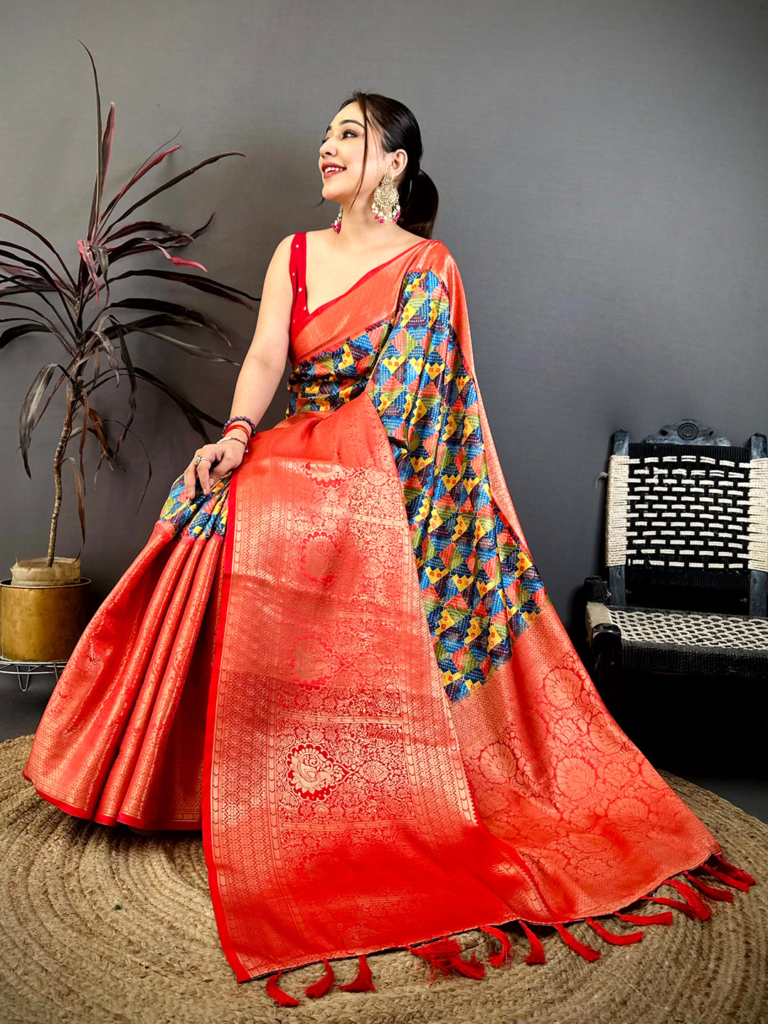 Heritage Soft Silk Digital Print Kanchi Saree