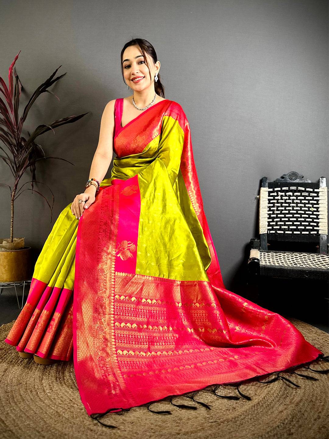 Royal Gadwal Banarasi Katan Silk Saree