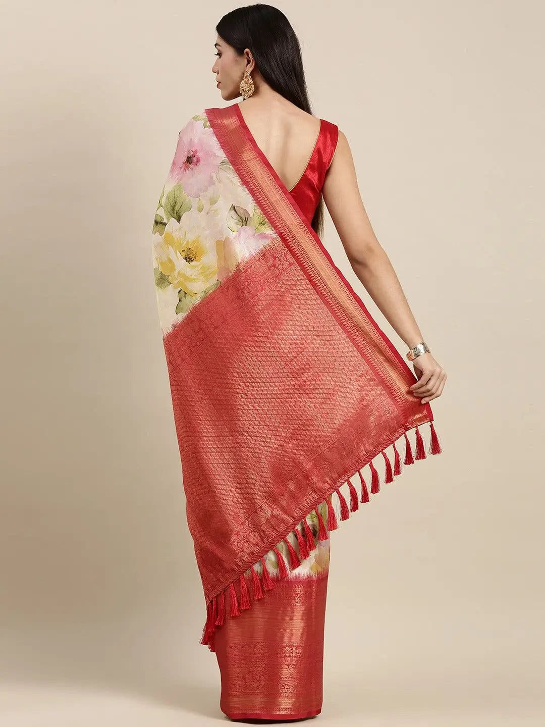 Silk Saree With Digital Kalamkari Print Pattu