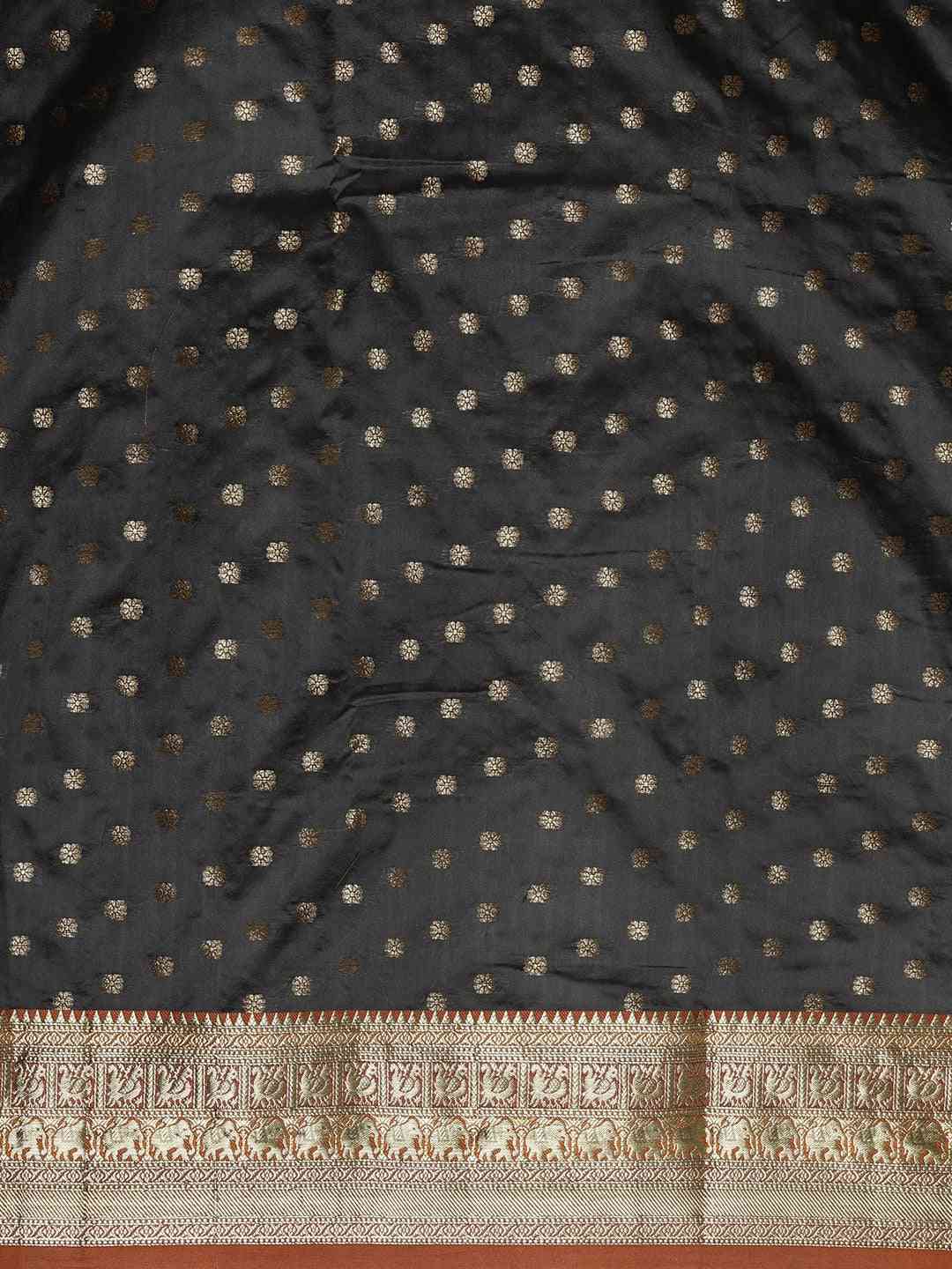 Black Colour Banarasi Silk Saree