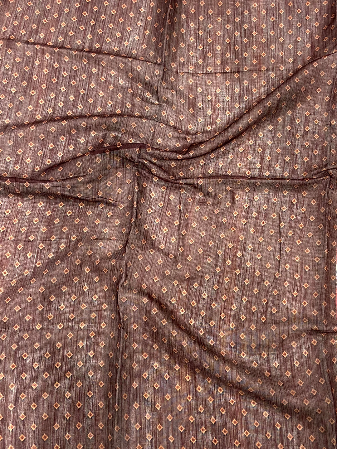 Rose Pink Gold Zari Chanderi Phulkari Saree