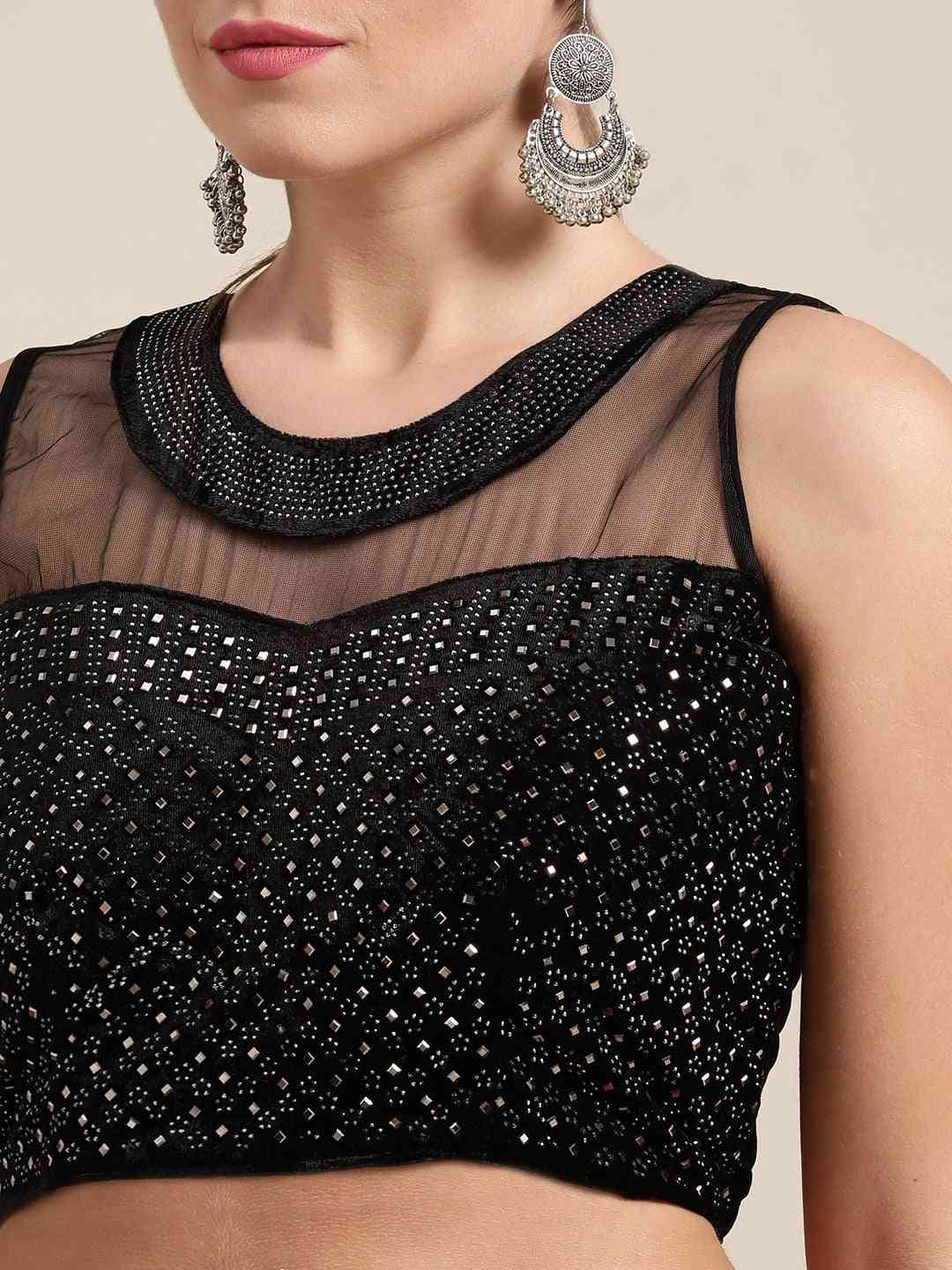 Stylish Rani Colour Solid Print Saree