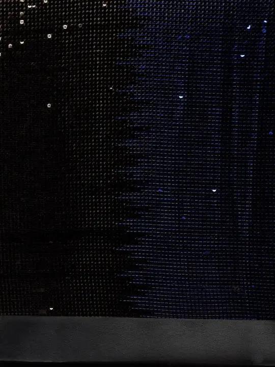 Poly Georgette Dark Blue Colour Embellished Sequinned Saree