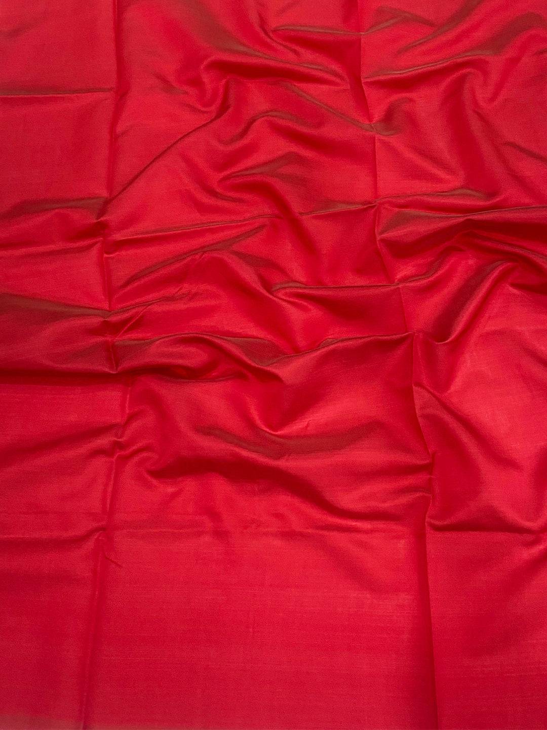 Red Glass Organza Minakari Pallu Saree
