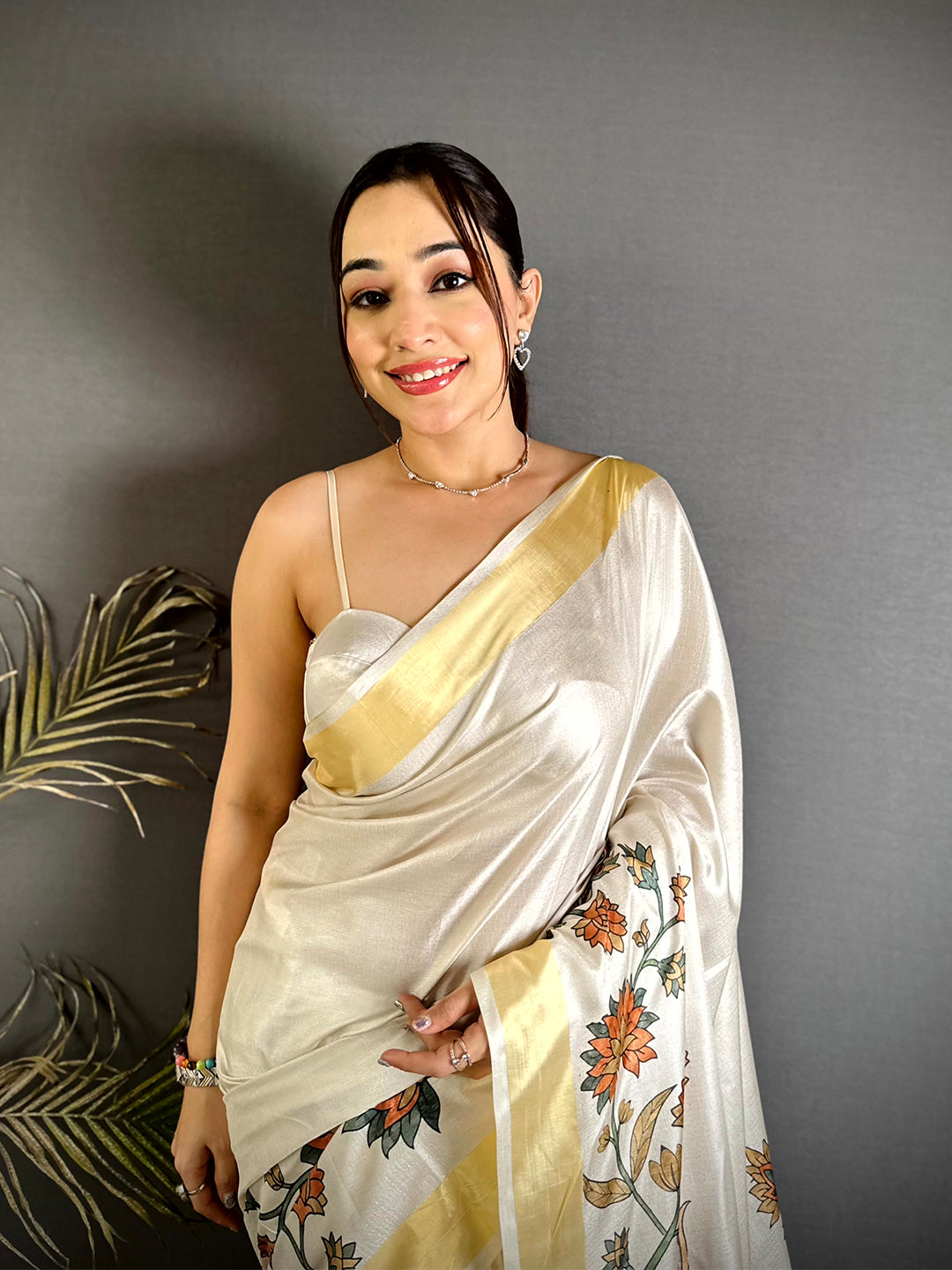 Elegant Pen Kalamkari Khadi Silk Saree