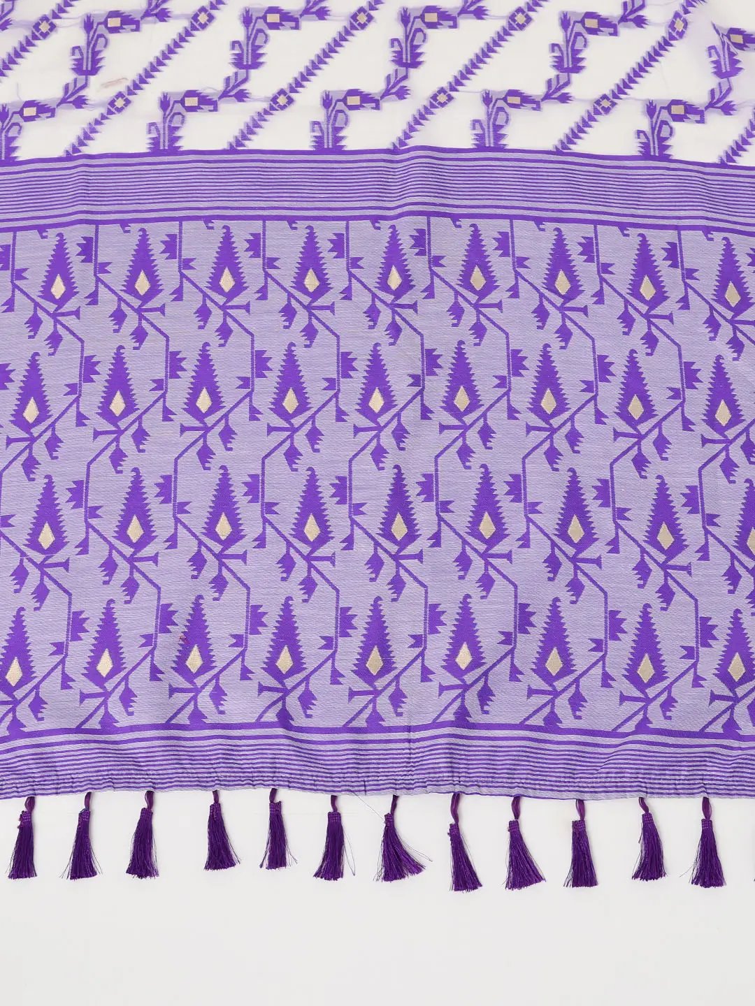 Dhakai Jamdani Cotton Silk Saree