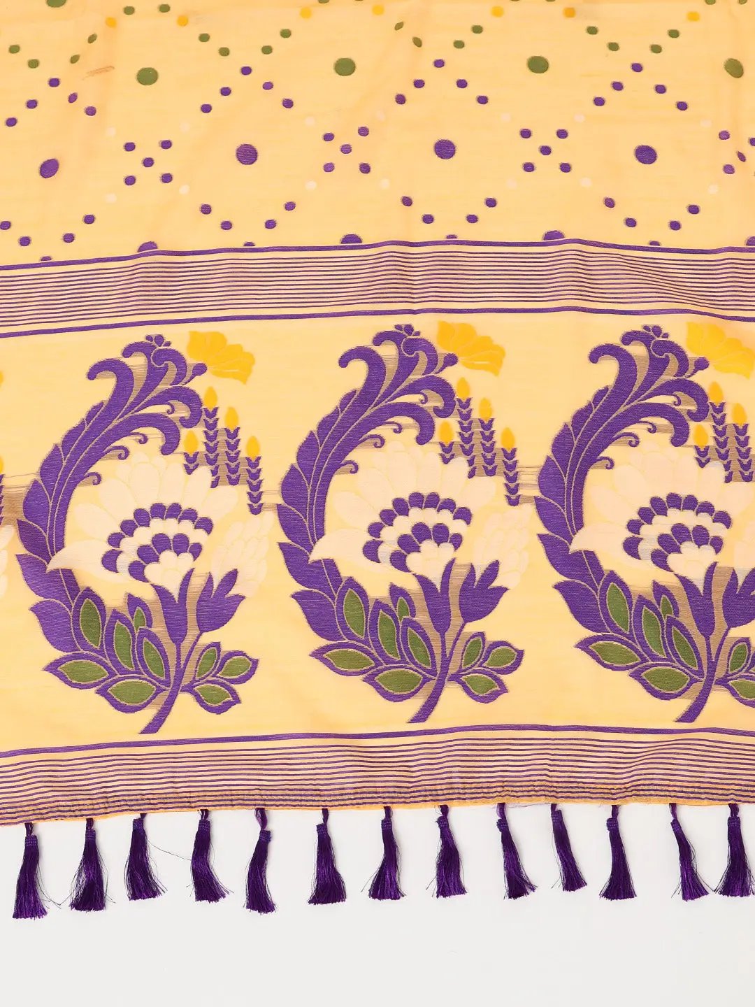 Dhakai Jamdani Cotton Silk Saree