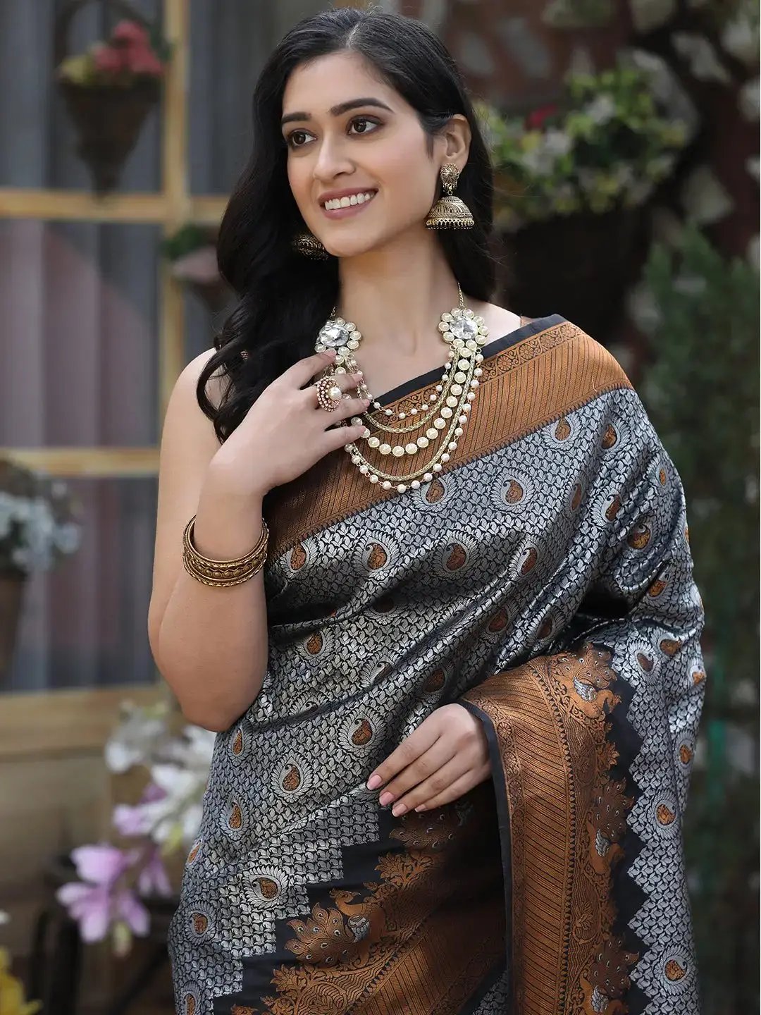 Kanjivaram Silk Saree With Zari Work