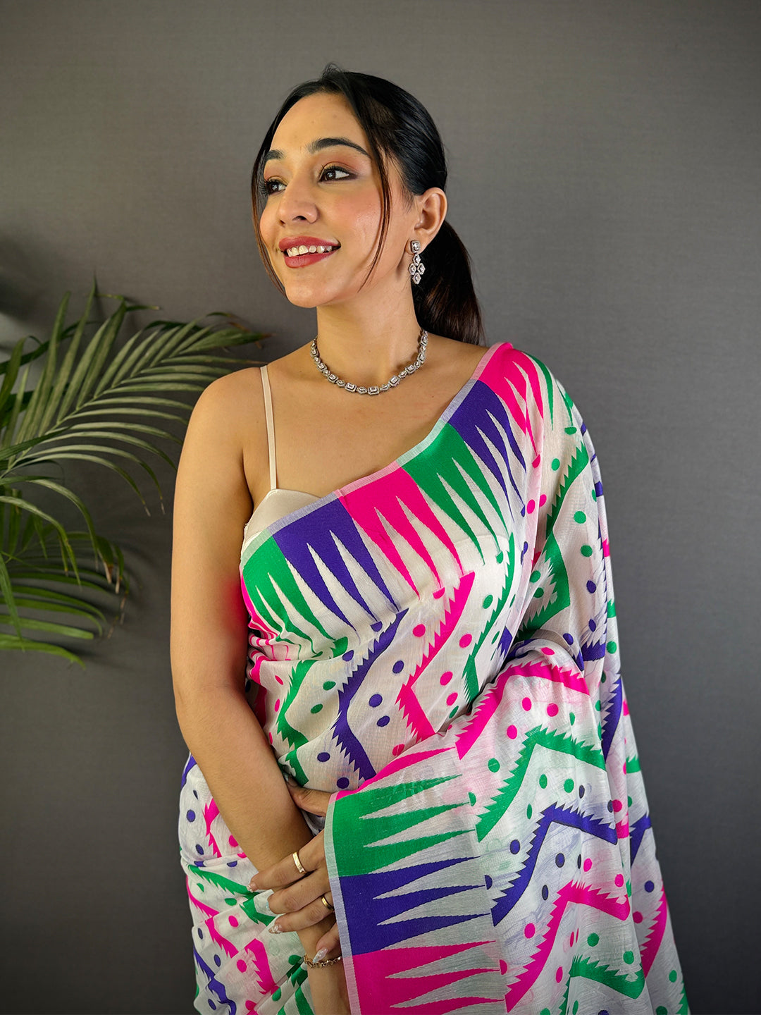Elegance Dhakai Jamdani Cotton Silk Saree