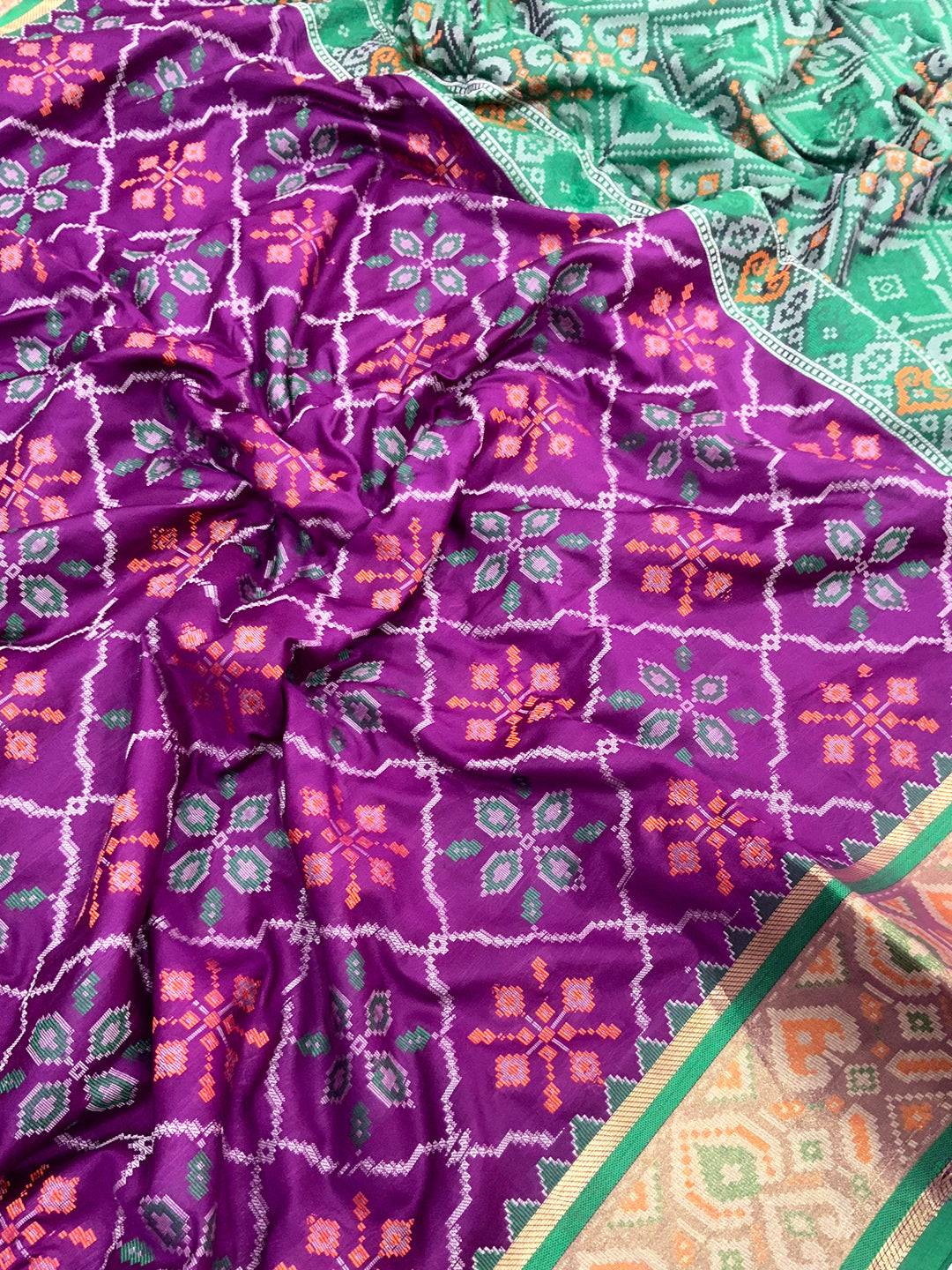 Stylish Pochampally Patola Silk Saree