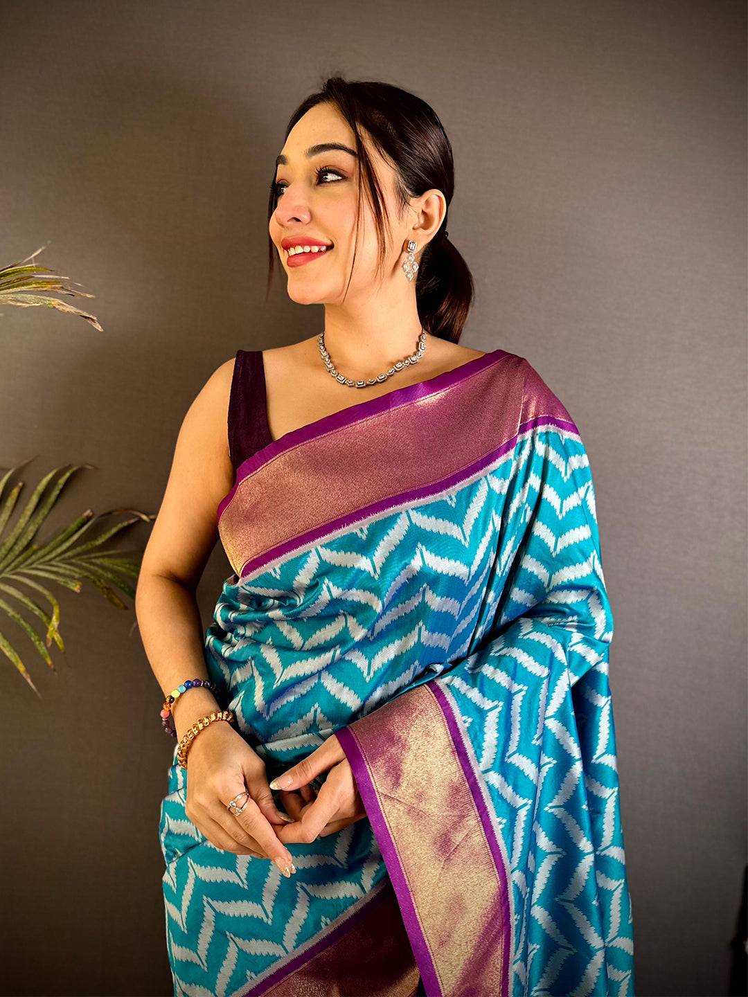 Tradition Style Banarasi Ikkat Saree