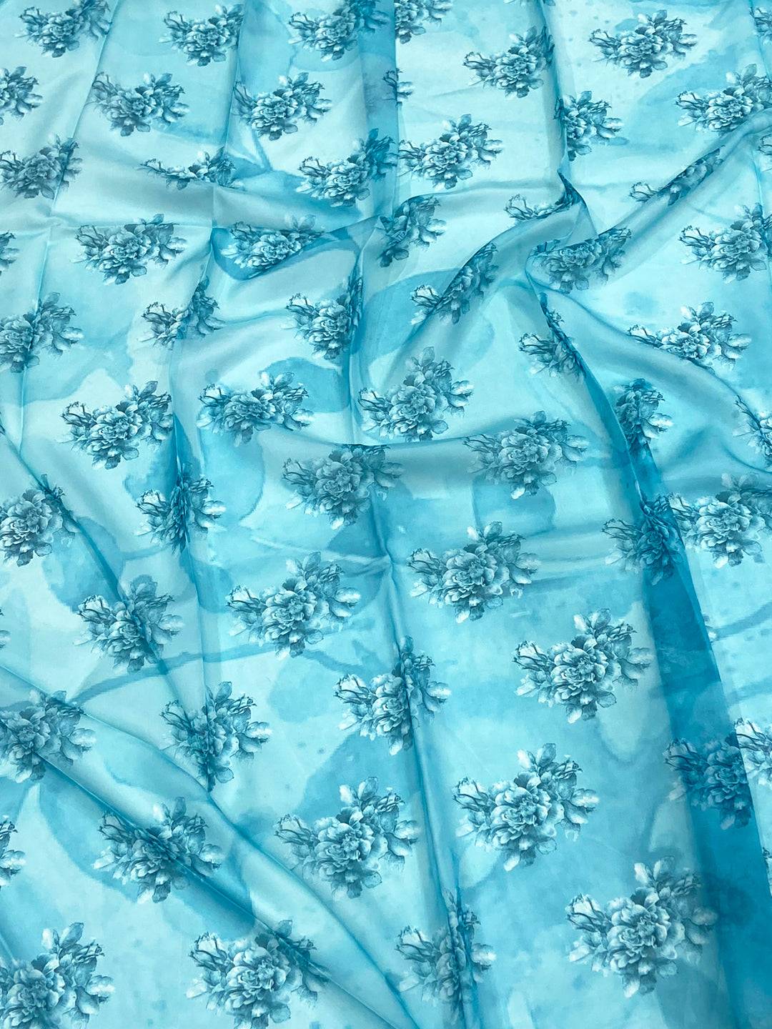 Floral Multicolor Tebi Silk Saree