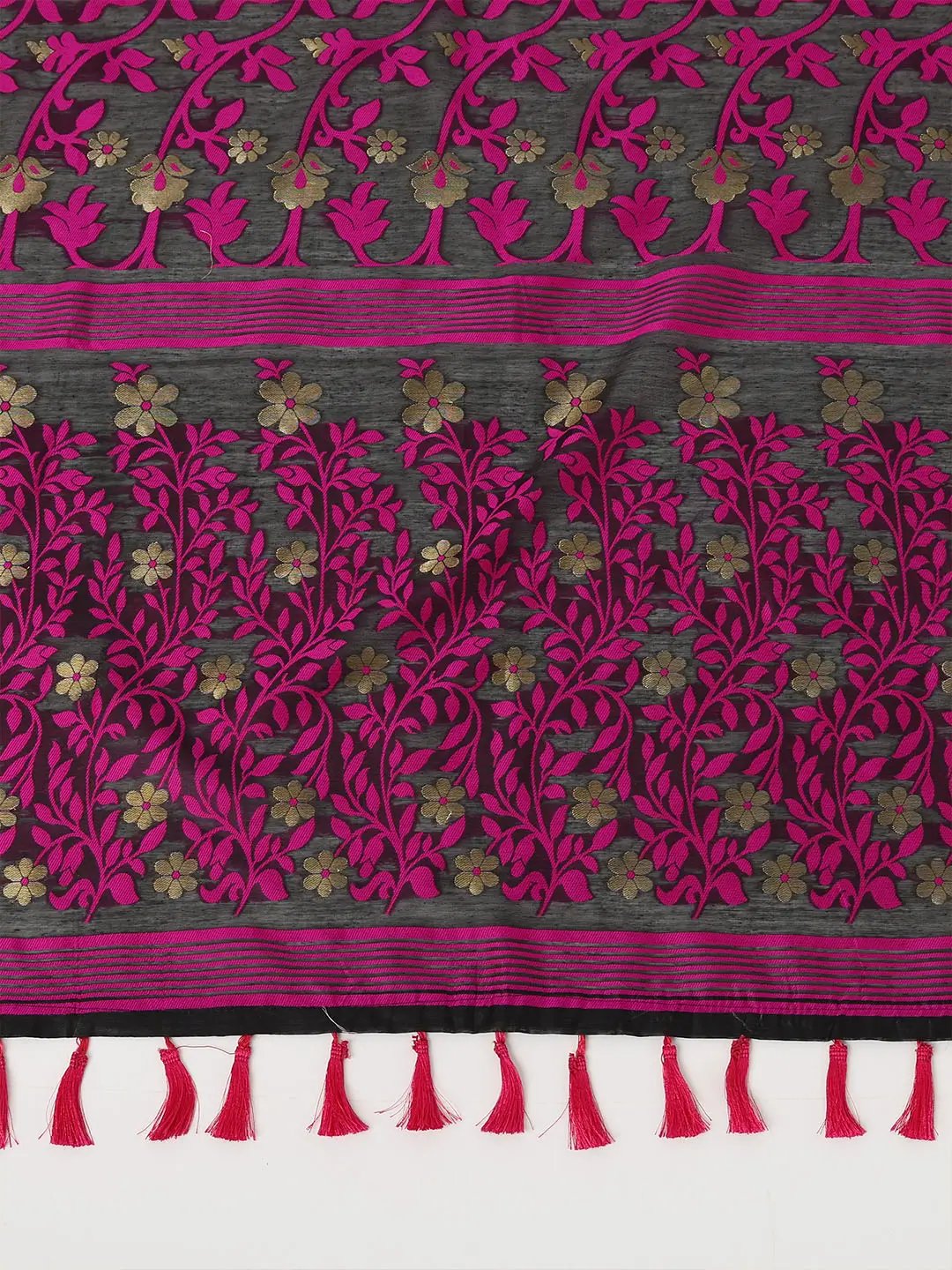 Dhakai Jamdani Cotton Silk Saree