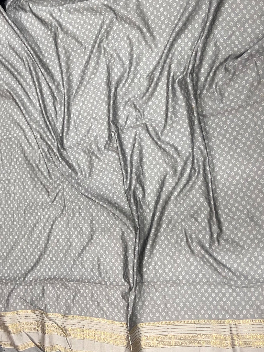 Royal Black Soft Silk Gadwal Saree