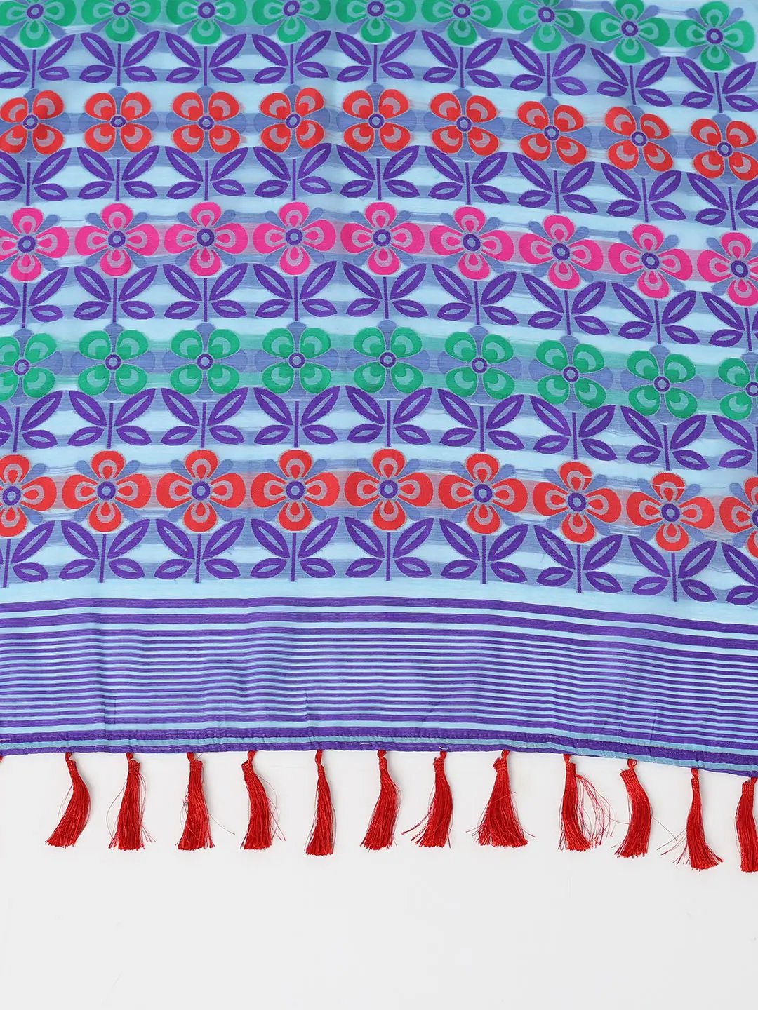 Dhakai Jamdani Light Weight Cotton Silk Saree