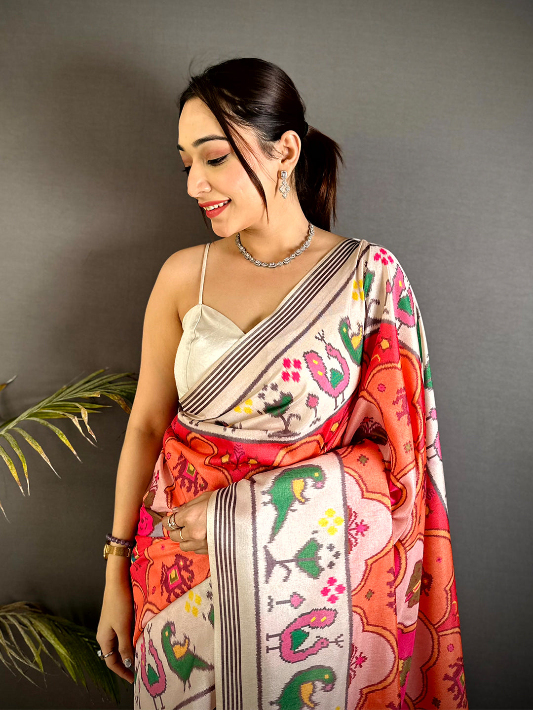 Classic Soft Tussar Silk Pochampally Saree