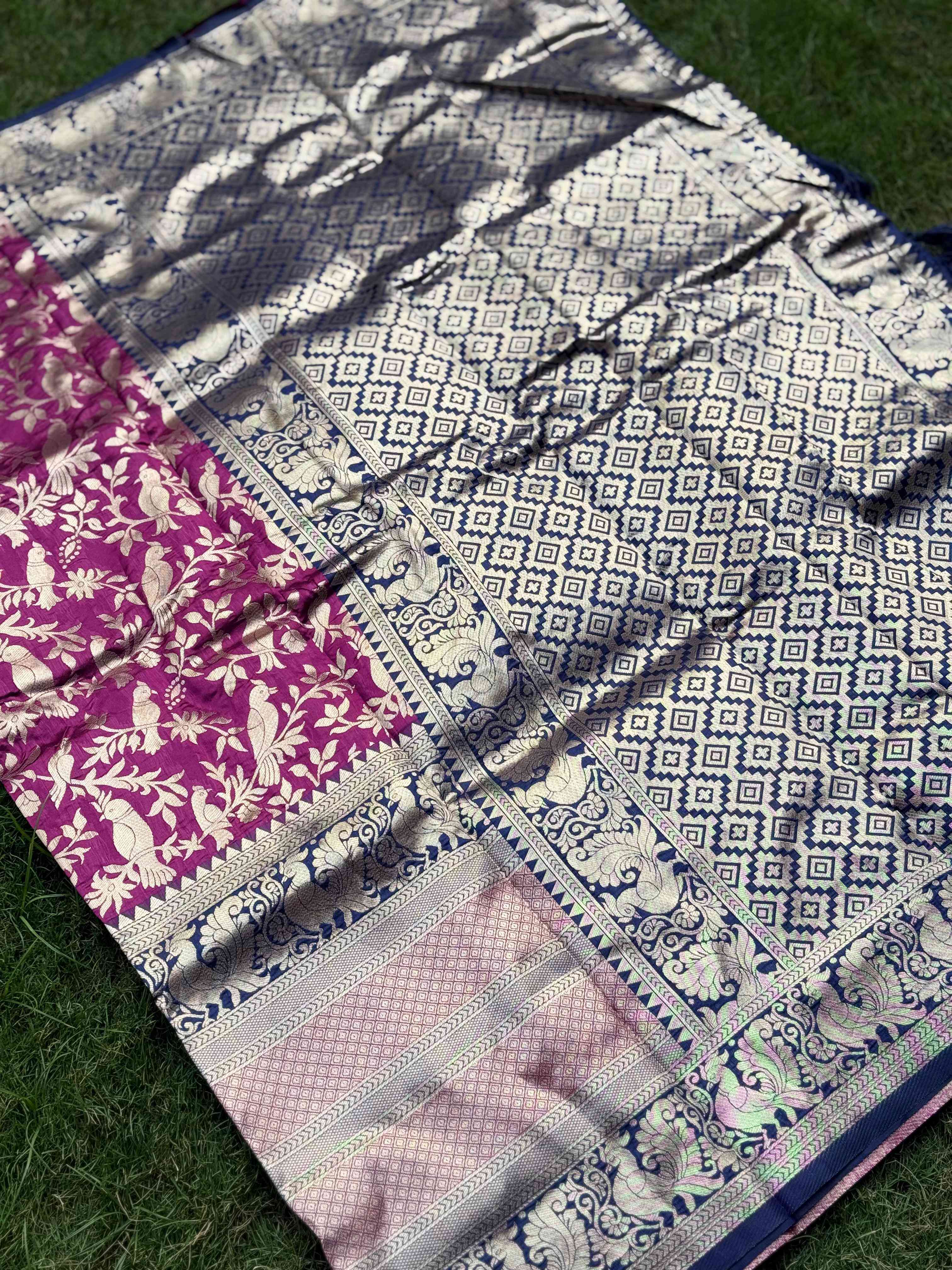 Elegant Wine Banarasi Katan Saree