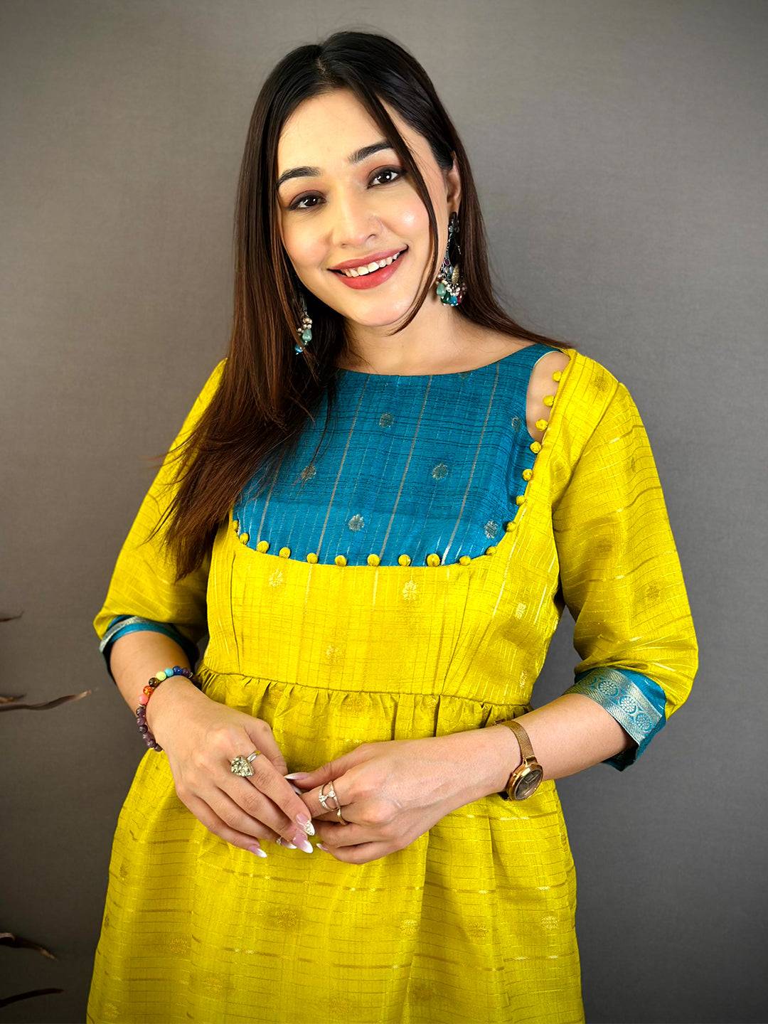 Royal Kota Doriya Boat Neck Kurti