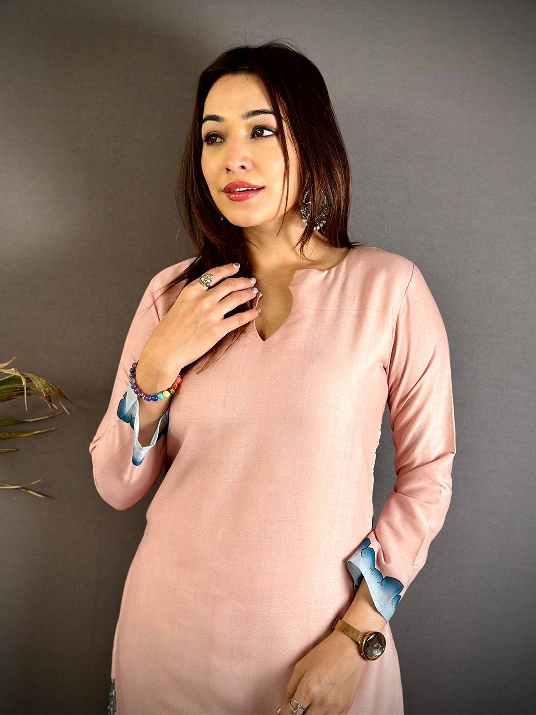Kalamkari Oval Slit Mul Kurti