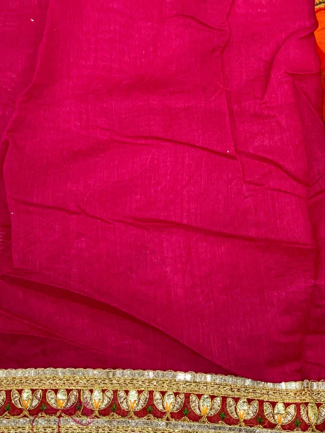 Royal Foil Bandhani Chiffon Saree