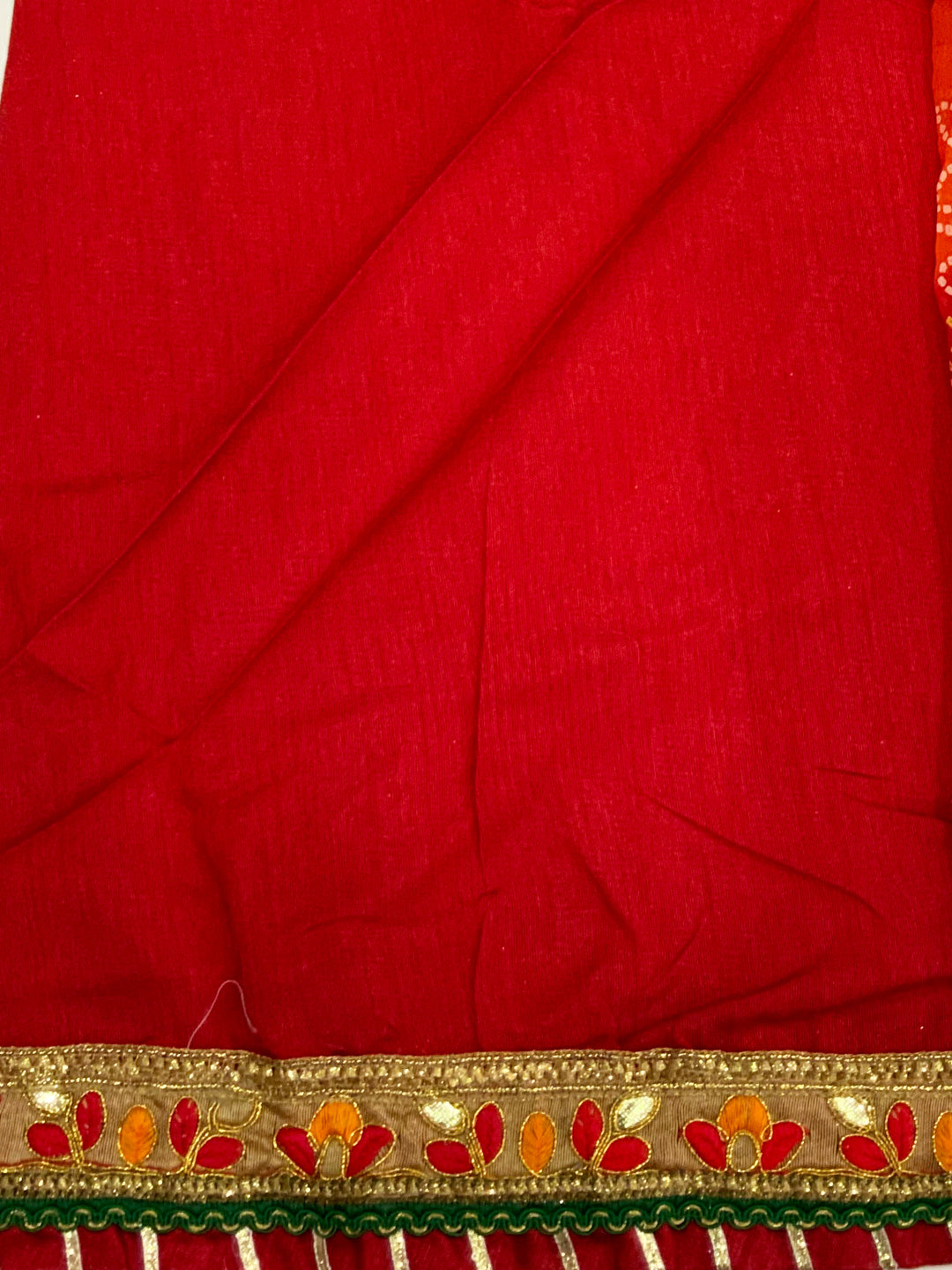 Graceful Foil Work Chinnon Saree
